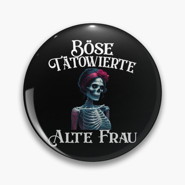 Item preview, Böse Tatowierte Alte Frau , Messy Bun Skull  designed and sold by Smix Pixels.