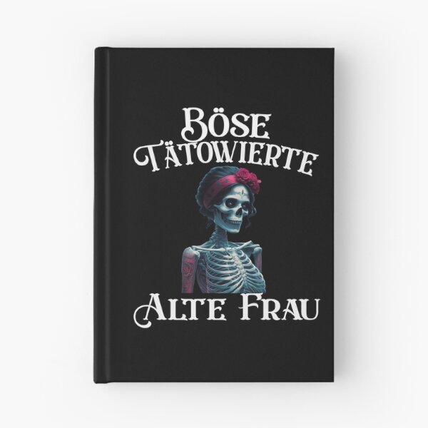 Item preview, Böse Tatowierte Alte Frau , Messy Bun Skull  designed and sold by Smix Pixels.