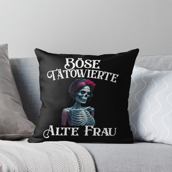 Item preview, Böse Tatowierte Alte Frau , Messy Bun Skull  designed and sold by Smix Pixels.