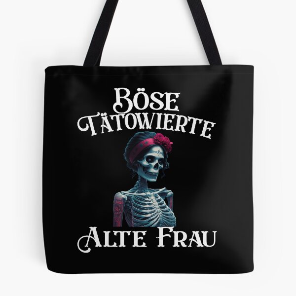 Item preview, Böse Tatowierte Alte Frau , Messy Bun Skull  designed and sold by Smix Pixels.