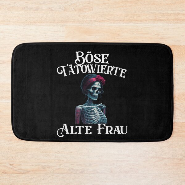 Item preview, Böse Tatowierte Alte Frau , Messy Bun Skull  designed and sold by Smix Pixels.