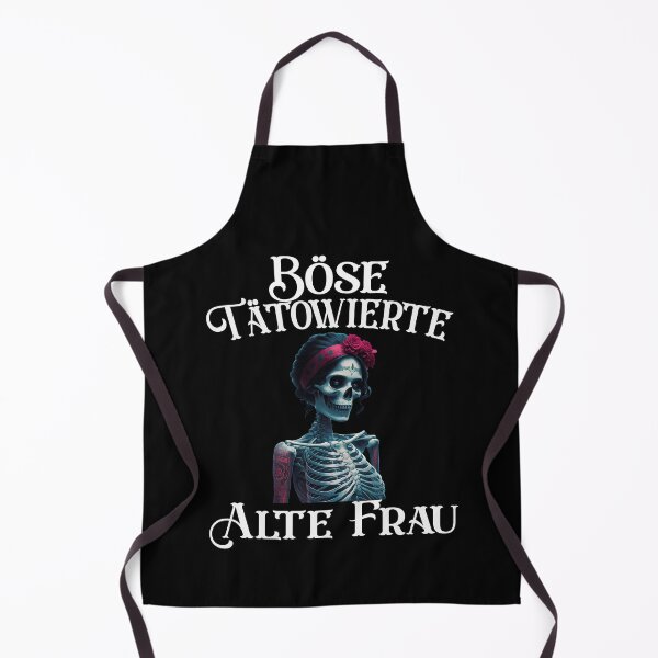 Item preview, Böse Tatowierte Alte Frau , Messy Bun Skull  designed and sold by Smix Pixels.