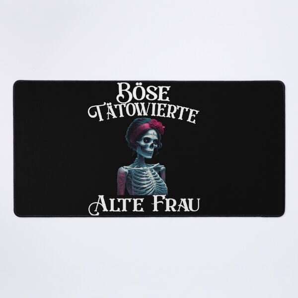 Item preview, Böse Tatowierte Alte Frau , Messy Bun Skull  designed and sold by Smix Pixels.