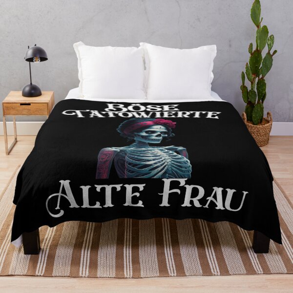 Item preview, Böse Tatowierte Alte Frau , Messy Bun Skull  designed and sold by Smix Pixels.