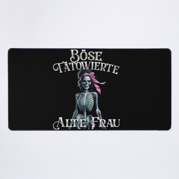 Item preview, Böse Tatowierte Alte Frau , Messy Bun Skull designed and sold by Smix Pixels.