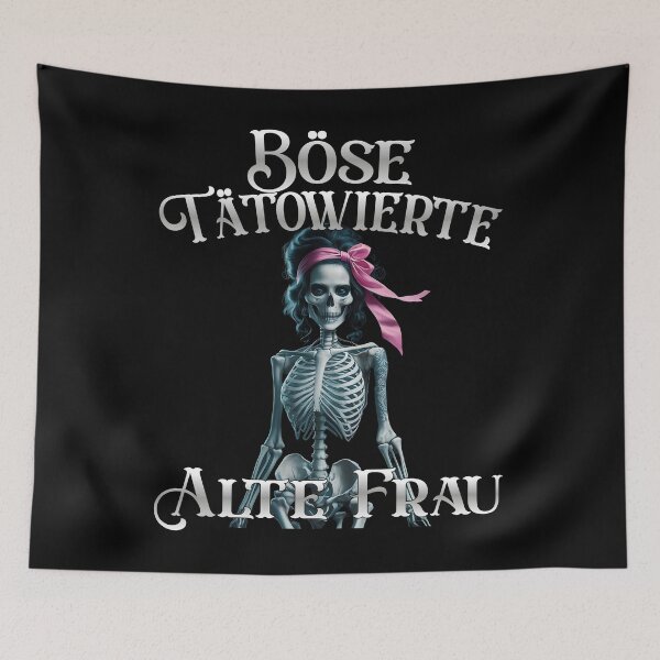 Item preview,  Böse Tatowierte Alte Frau , Messy Bun Skull  designed and sold by Smix Pixels.