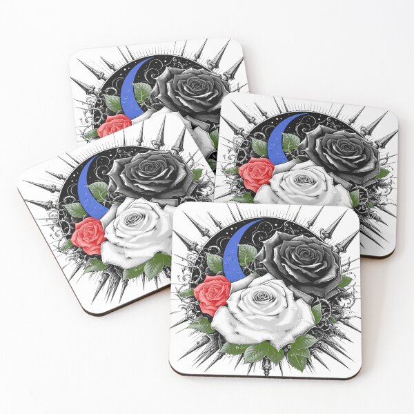 Item preview, Roses black white red designed and sold by Maligra.