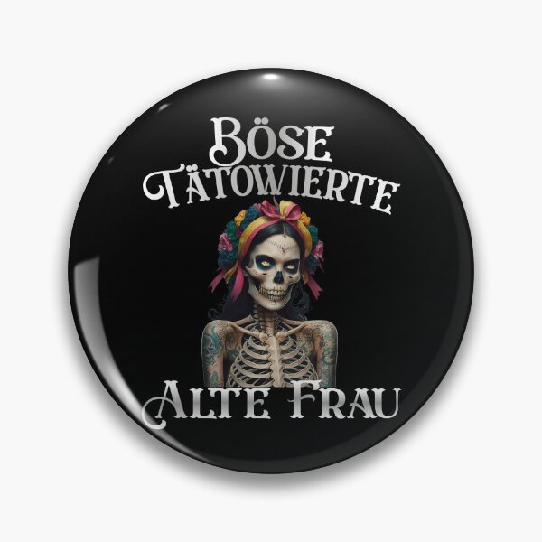 Item preview,  Böse Tatowierte Alte Frau , Messy Bun Skull  designed and sold by Smix Pixels.