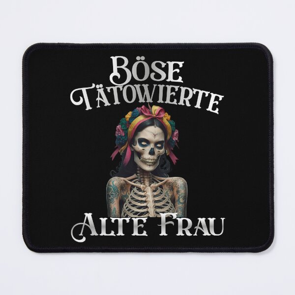 Item preview,  Böse Tatowierte Alte Frau , Messy Bun Skull  designed and sold by Smix Pixels.