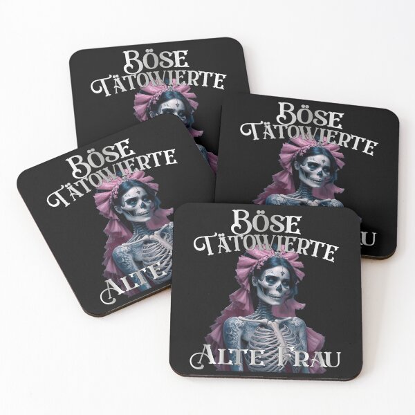 Item preview, Böse Tatowierte Alte Frau , Messy Bun Skull  designed and sold by Smix Pixels.