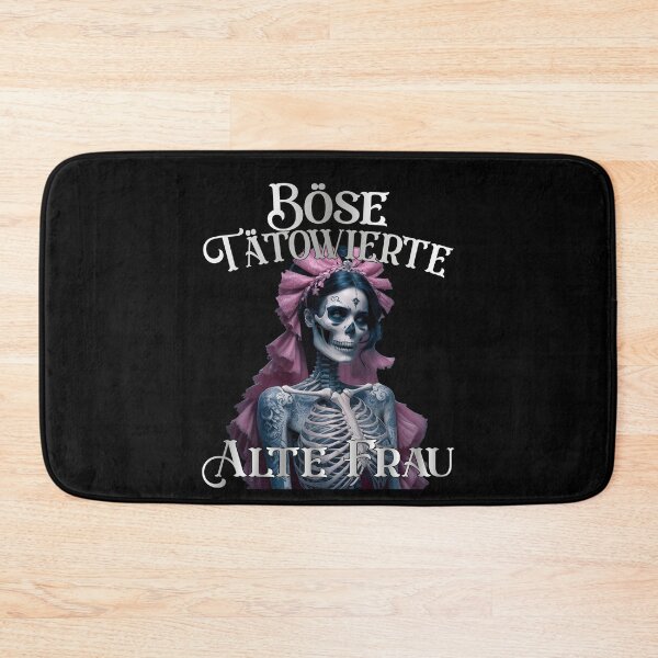 Item preview, Böse Tatowierte Alte Frau , Messy Bun Skull  designed and sold by Smix Pixels.