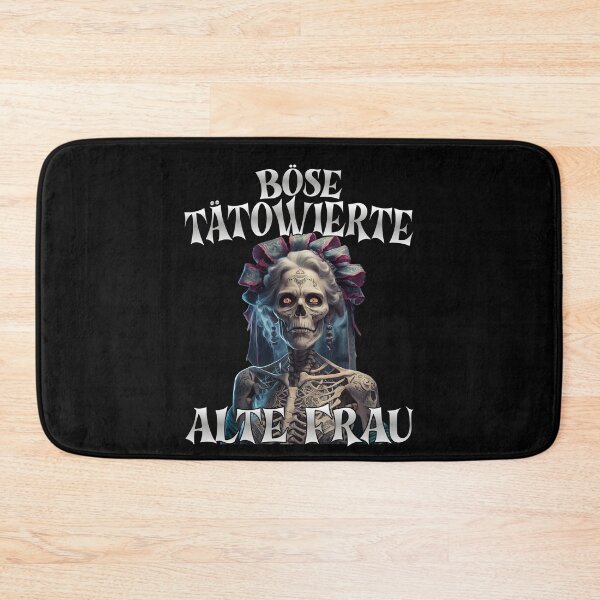 Item preview, Böse Tatowierte Alte Frau , Messy Bun Skull  designed and sold by Smix Pixels.