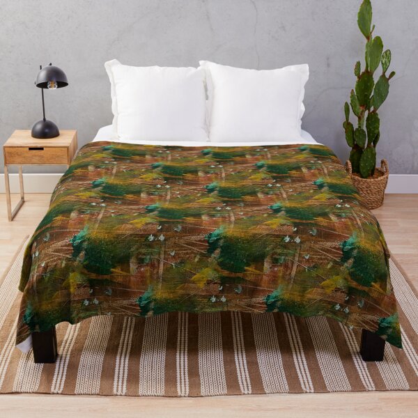 Item preview, Grunge Bird Landscape Pattern in Orange designed and sold by Artistestella.