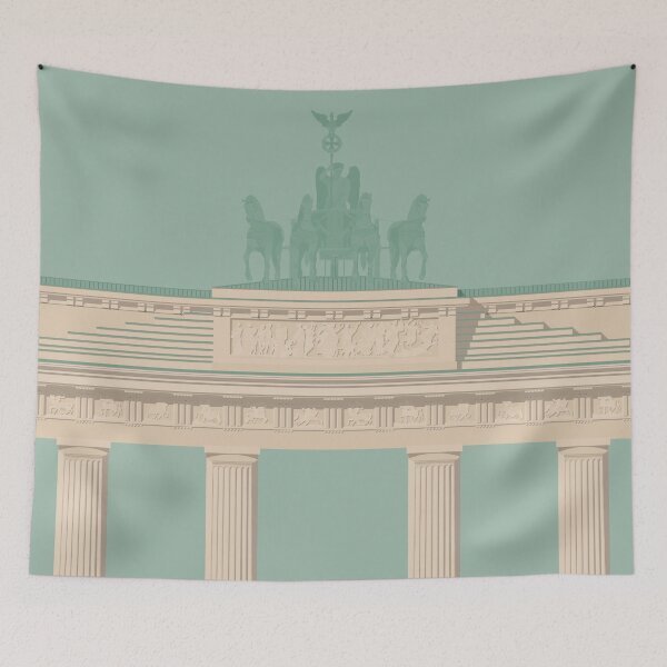 Item preview, Berlin Travel Illustration Brandenburg Gate designed and sold by archetype prints.