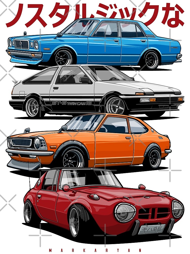 JDM Mix. Sports 800, AE86, Cressida and Levin TE27