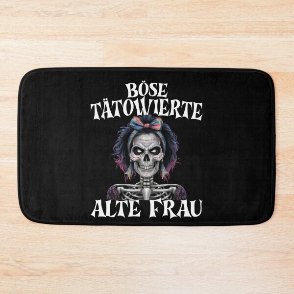 Item preview, Böse Tatowierte Alte Frau , Messy Bun Skull  designed and sold by Smix Pixels.