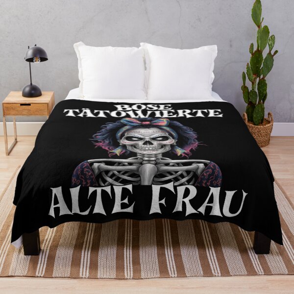 Item preview, Böse Tatowierte Alte Frau , Messy Bun Skull  designed and sold by Smix Pixels.