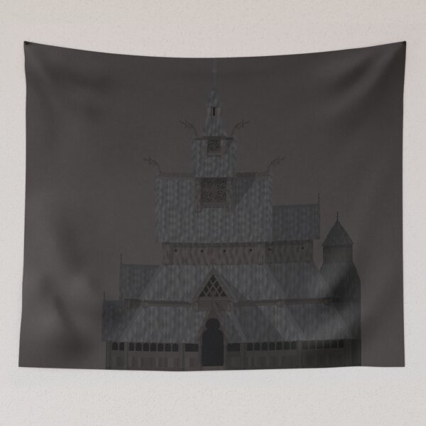 Item preview, Borgund, Norway Travel Illustration designed and sold by archetype prints.