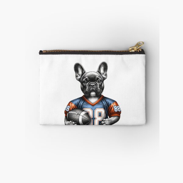 Item preview, French bulldog playing football stickers and more designed and sold by CRandRRstickers.