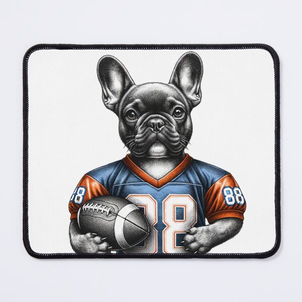 Item preview, French bulldog playing football stickers and more designed and sold by CRandRRstickers.