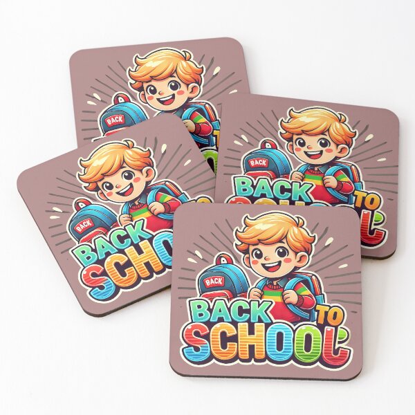 Item preview, Cheerful Child with School Backpack Back to School designed and sold by tarmiziwartani.