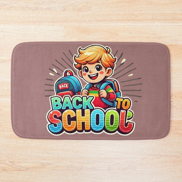 Item preview, Cheerful Child with School Backpack Back to School designed and sold by tarmiziwartani.