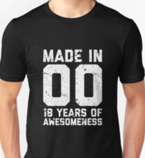 18th Birthday Gift Adult Age 18 Year Old Men Women Unisex T-Shirt
