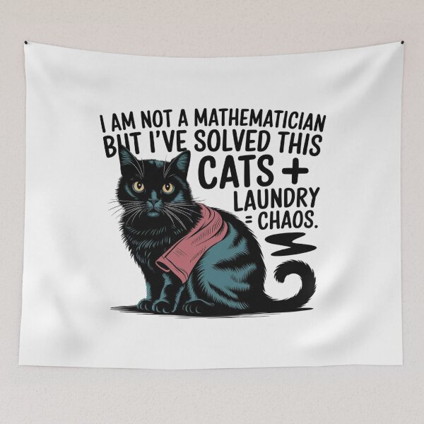Item preview, Black Cat - Funny Mathematics Science designed and sold by Merch-Kitsune.