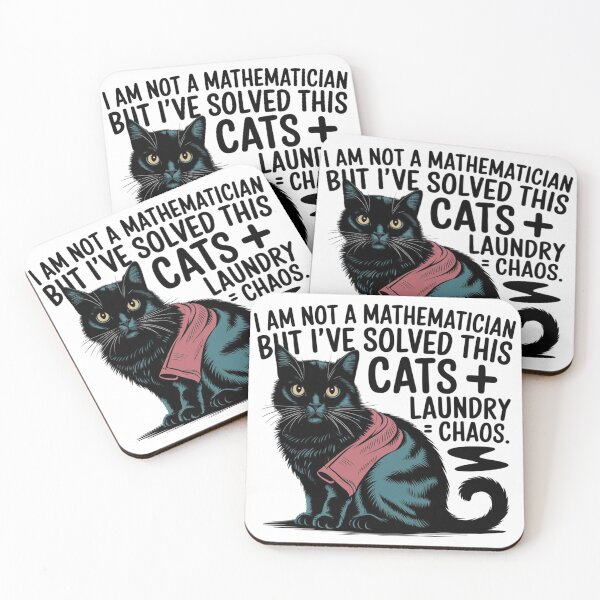 Item preview, Black Cat - Funny Mathematics Science designed and sold by Merch-Kitsune.