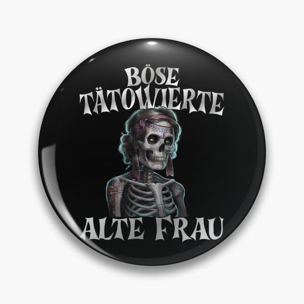 Item preview, Böse Tatowierte Alte Frau , Messy Bun Skull  designed and sold by Smix Pixels.