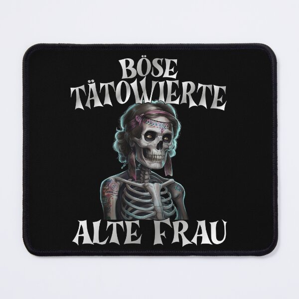 Item preview, Böse Tatowierte Alte Frau , Messy Bun Skull designed and sold by Smix Pixels.
