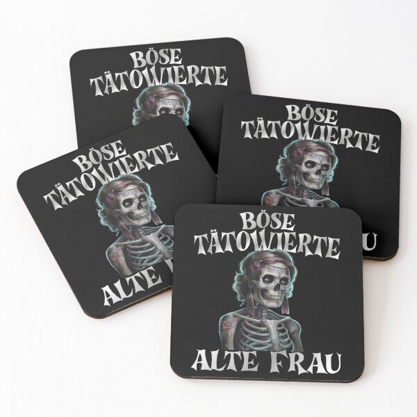 Item preview, Böse Tatowierte Alte Frau , Messy Bun Skull  designed and sold by Smix Pixels.