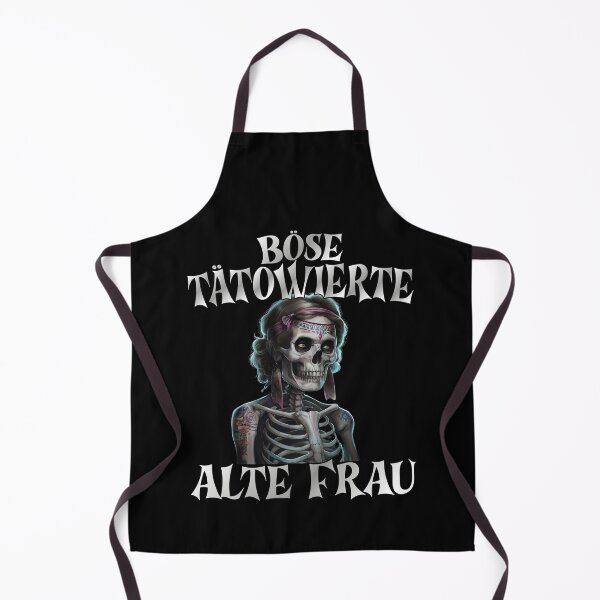 Item preview, Böse Tatowierte Alte Frau , Messy Bun Skull  designed and sold by Smix Pixels.