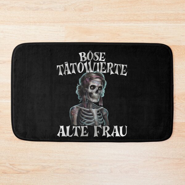 Item preview, Böse Tatowierte Alte Frau , Messy Bun Skull  designed and sold by Smix Pixels.