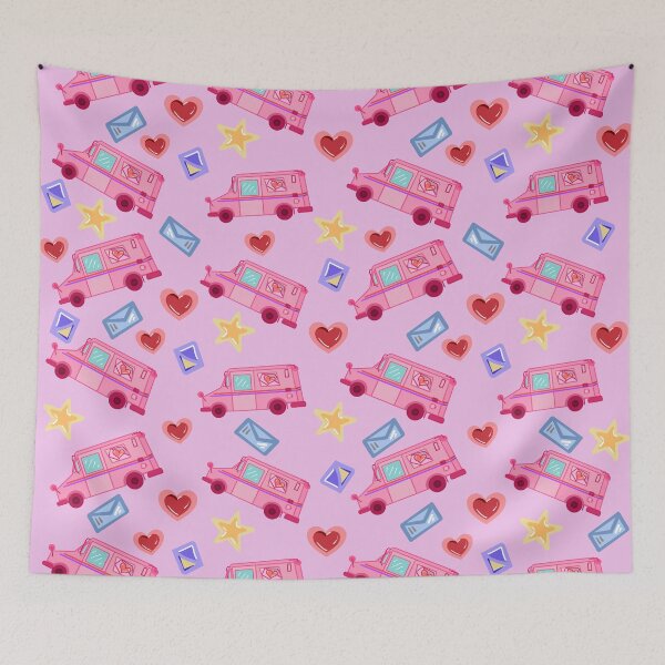 Item preview, Pink Mail Truck LLV Print designed and sold by Sparkleweather.
