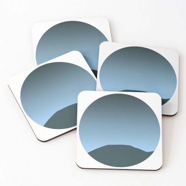 Item preview, Dreamy Night Sky Blue Circle Landscape designed and sold by savdesigns623.