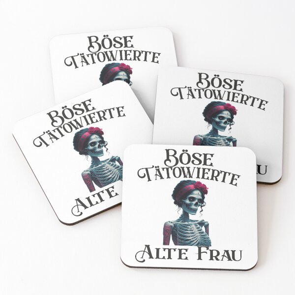 Item preview,  Böse Tatowierte Alte Frau , Messy Bun Skull  designed and sold by Smix Pixels.