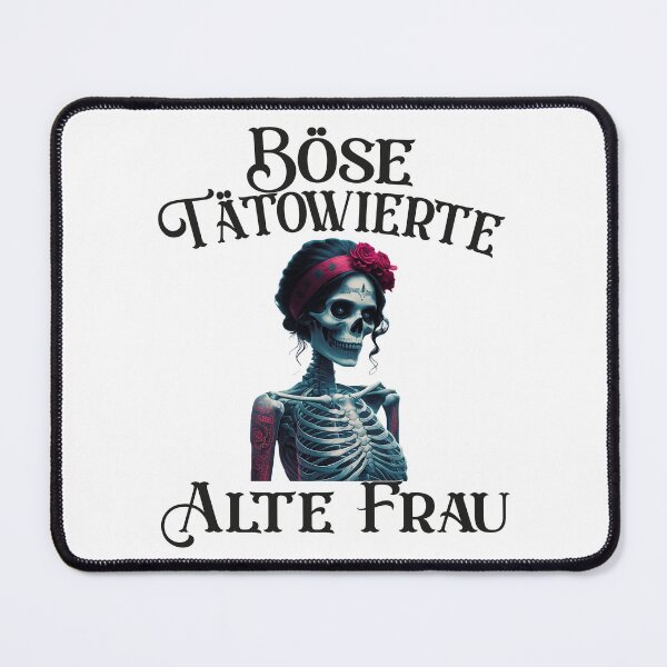 Item preview,  Böse Tatowierte Alte Frau , Messy Bun Skull  designed and sold by Smix Pixels.