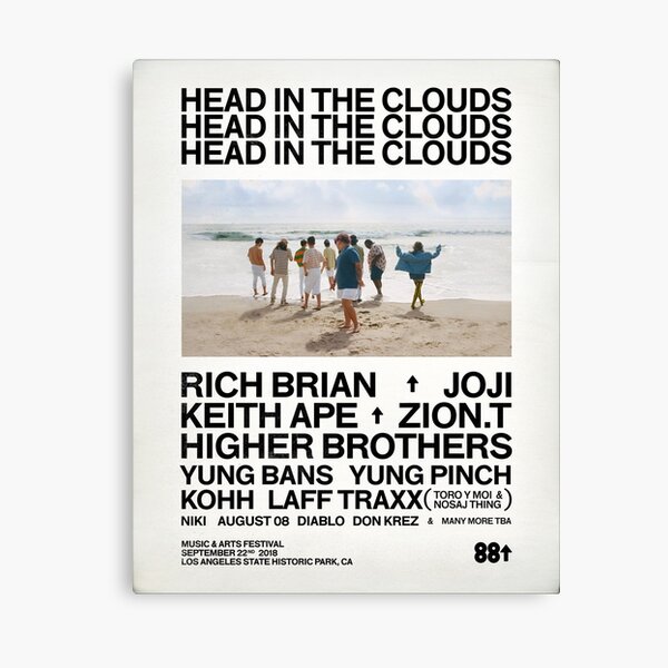Head in the clouds 88 Rising Canvas Print