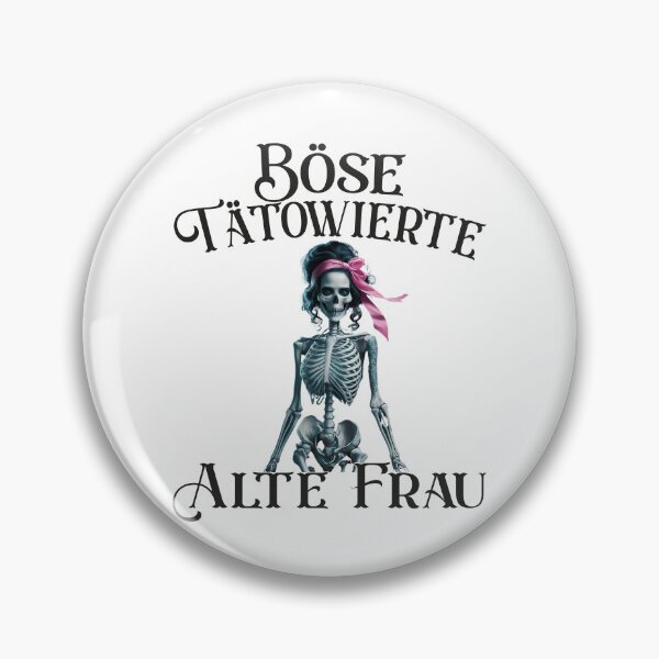 Item preview, Böse Tatowierte Alte Frau , Messy Bun Skull  designed and sold by Smix Pixels.