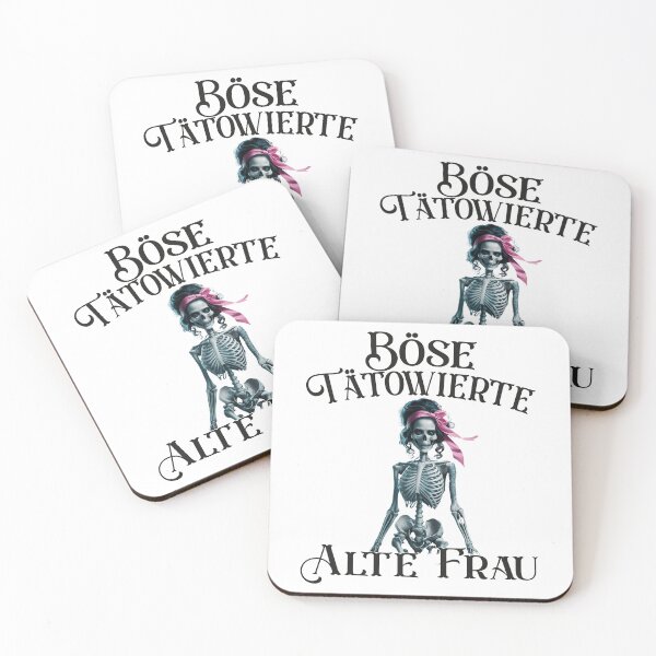 Item preview, Böse Tatowierte Alte Frau , Messy Bun Skull  designed and sold by Smix Pixels.