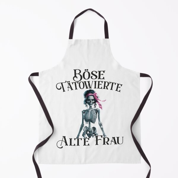 Item preview, Böse Tatowierte Alte Frau , Messy Bun Skull  designed and sold by Smix Pixels.