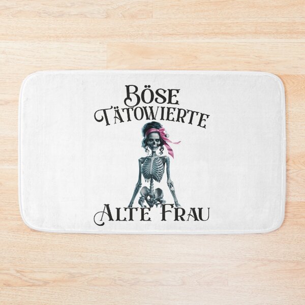Item preview, Böse Tatowierte Alte Frau , Messy Bun Skull  designed and sold by Smix Pixels.