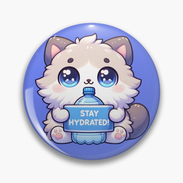 Item preview, A cute cat to remind you to Stay Hydrated sticker and more designed and sold by CRandRRstickers.