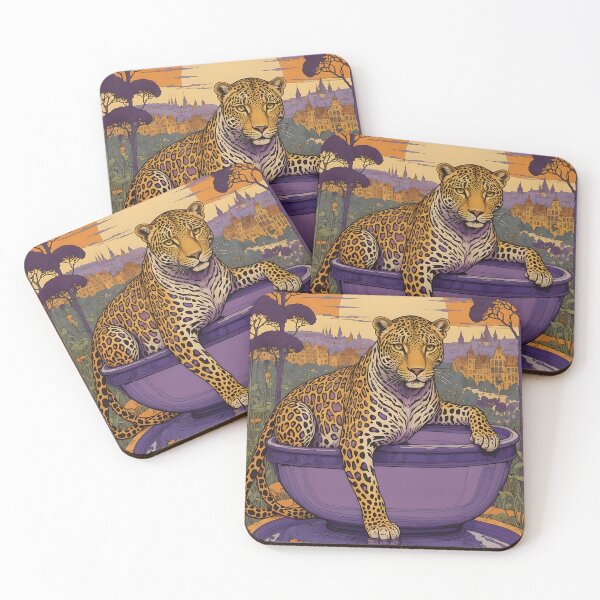 Item preview, Languishing leopard bathing  designed and sold by JosieandRose.