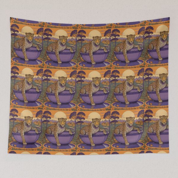 Item preview, Languishing leopard bathing  designed and sold by JosieandRose.