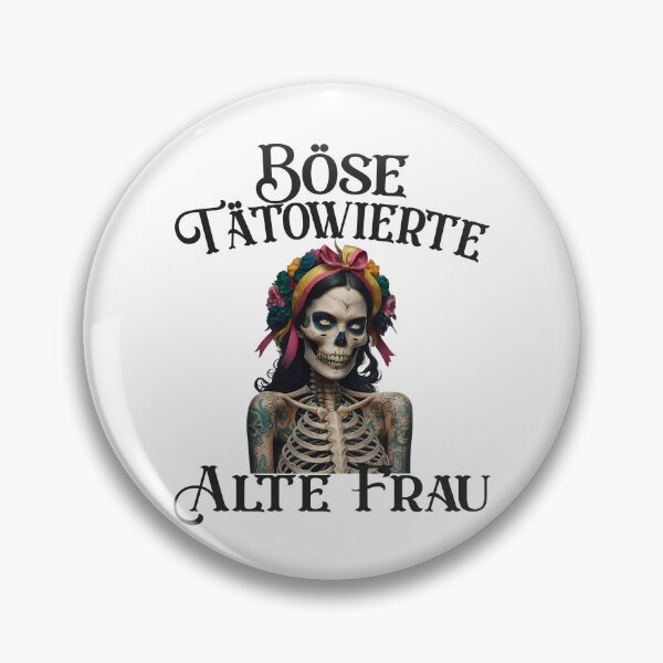 Item preview,  Böse Tatowierte Alte Frau , Messy Bun Skull  designed and sold by Smix Pixels.