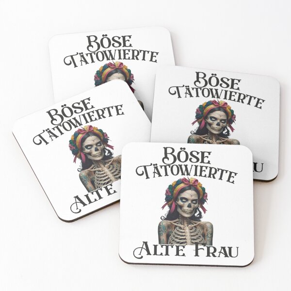Item preview,  Böse Tatowierte Alte Frau , Messy Bun Skull  designed and sold by Smix Pixels.