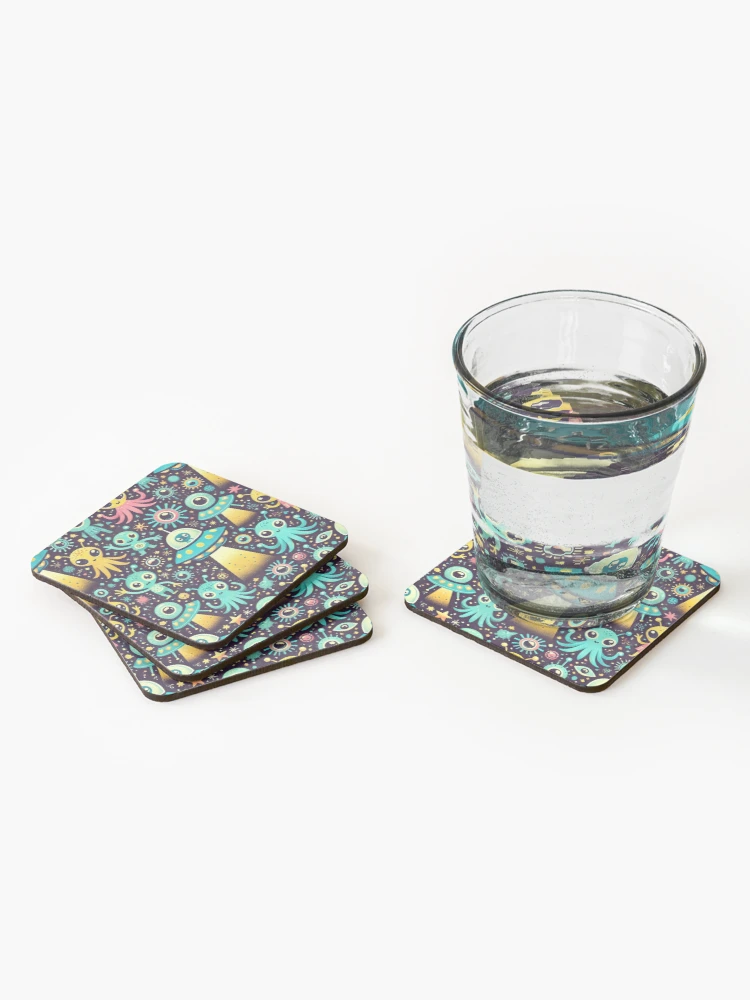 Thumbnail 2 of 5, Coasters (Set of 4), space pattern designed and sold by TEEJAMBOREE.