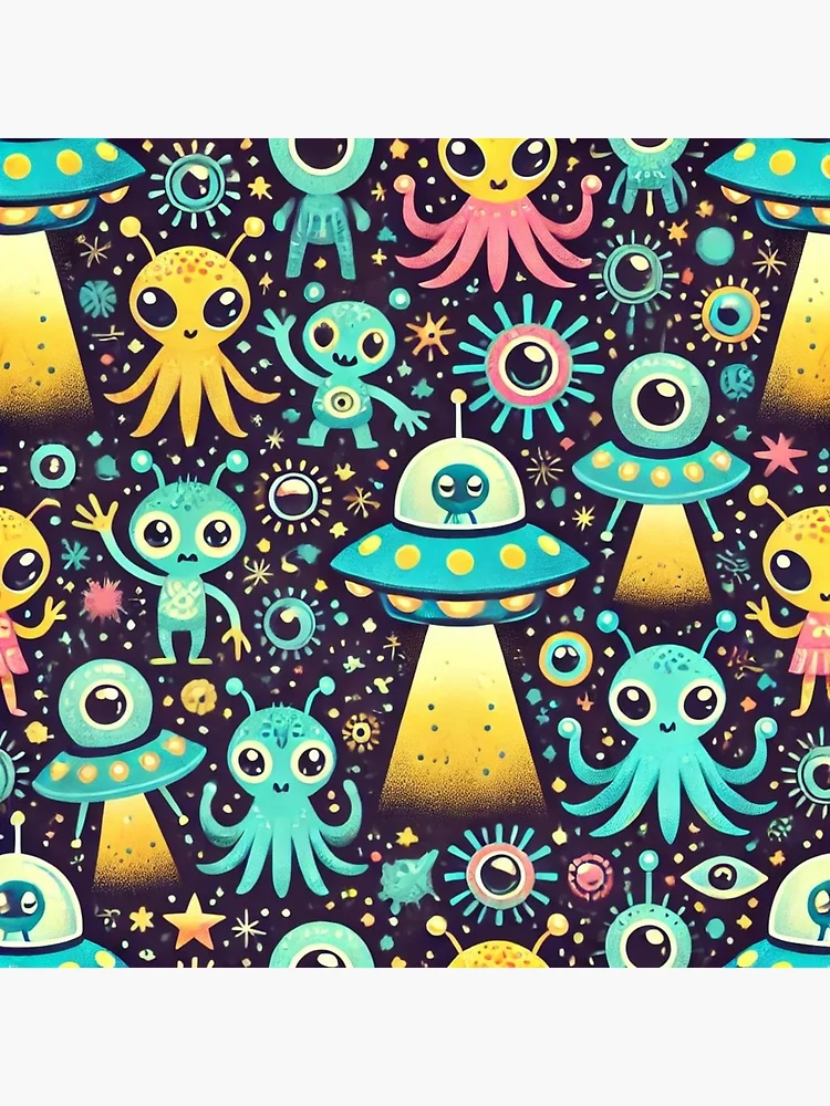 Thumbnail 3 of 3, Poster, space pattern designed and sold by TEEJAMBOREE.